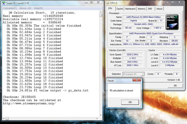 pi Review AMD Phenom X4 9950 BE