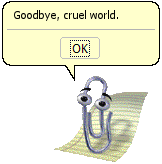 clippygoodbye Foto clippygoodbye Microsoft Word cumple 25 años