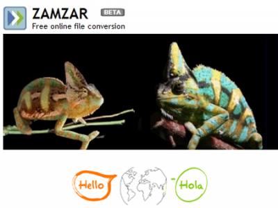 za La página del día: Zamzar.com