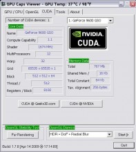 GPU Caps Viewer con soporte para CUDA