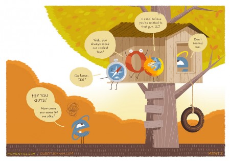 humor IE Safari opera firefox 450x315 Humor: Navegadores y una casa en el árbol