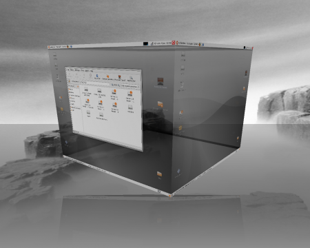 Ubuntu 7.04 corriendo con Compiz Fusion. No amigable?