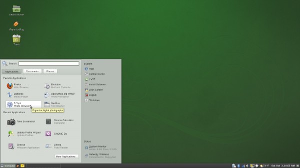 112m8DesktopMenu 600x337 Se ha liberado openSUSE 11.2 final