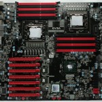 EVGA dual socket LGA-1366 desnuda de PCB entero