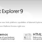 Microsoft Internet Explorer 9 preview version