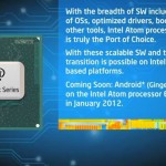 Intel Atom E600-series compatible con Android para el 2012