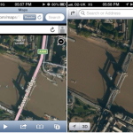 Bing Maps (izq), iOS6 Maps (der)
