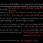 Descripción del juego antes de ser editada.